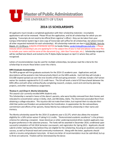 2014-15 SCHOLARSHIPS All applicants must include a completed