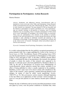 Participation in Participatory Action Research