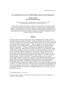 Over-optimism in Forecasts by Official Budget Agencies and Its