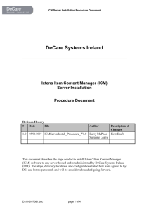 DeCare Systems Ireland - Montpelier Energy Team