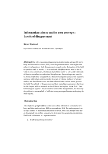 5 What are the core concepts of information science?