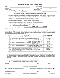 GANADO CHAPTER FACILITY USAGE FORM