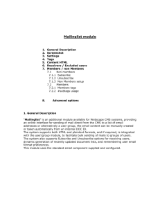 doITlive Mailinglist module