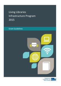 Living Libraries Infrastructure Program 2015 Grant Guidelines