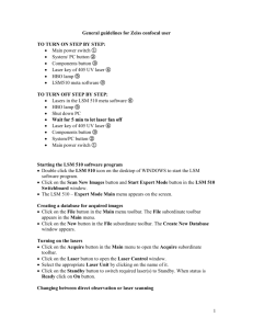 General guidelines for Zeiss confocal user