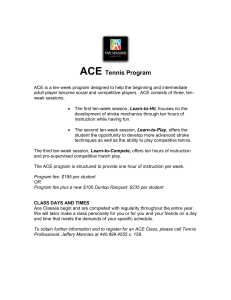 ACE Tennis Program - Five Seasons Sports Club