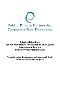 Interim Guidelines for the Provision of Infrastructure and Capital