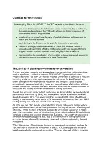 Plan Guidance for Universities 2014