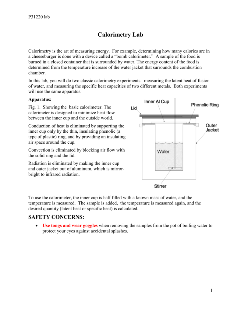 Calorimetry Lab