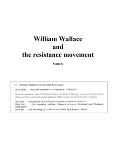 William Wallace and Scottish resistance sources bank