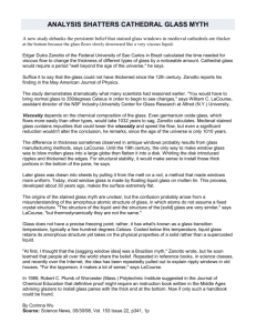 analysis shatters cathedral glass myth