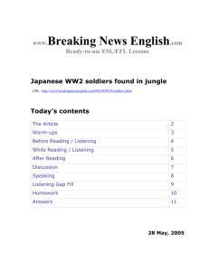 Japanese WW2 soldiers found in jungle