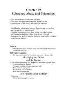 Substance Abuse / Poisonings