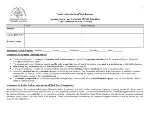 Rating Scale for Evaluation of Field Placement