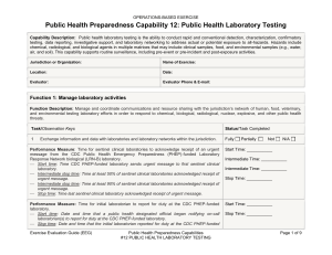 Public Health Laboratory Testing ()