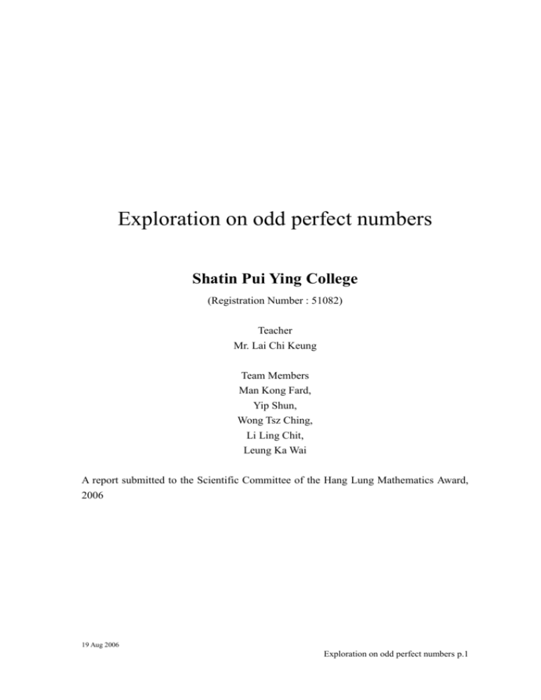 exploration-on-odd-perfect-numbers