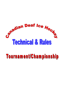 CDIHF technical and rules - Canadian Deaf Ice Hockey Federation