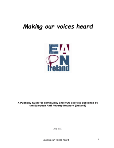 Publicity Guide - European Anti Poverty Network Ireland
