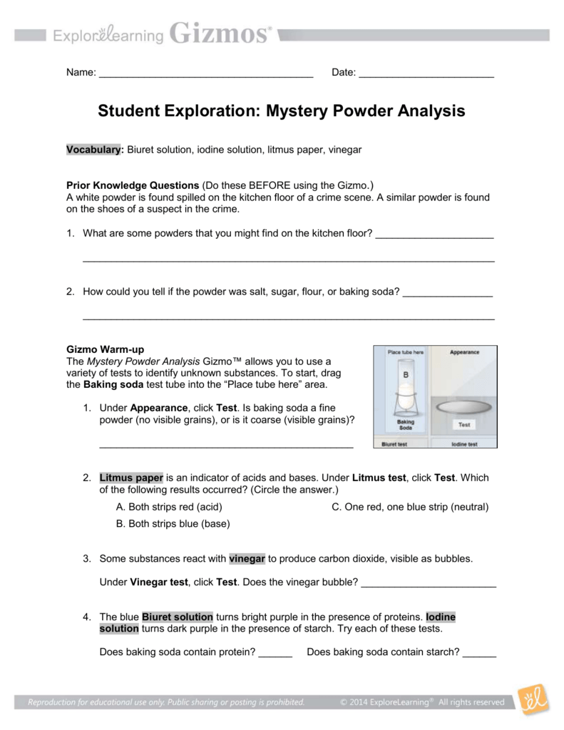 Mystery Powder Analysis