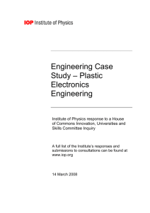 Engineering Case Study – Plastic Electronics