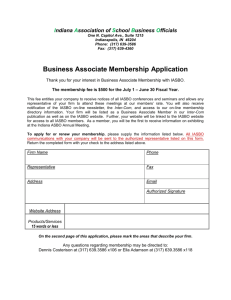 Business Associate Membership Application