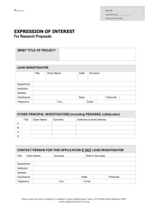 EXPRESSION OF INTEREST FORM