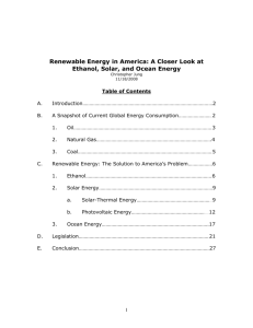 A Closer Look at Ethanol, Solar, and Ocean Energy by Christopher