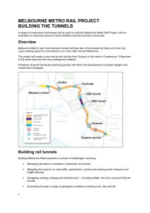 Building Melbourne Metro Rail`s tunnels