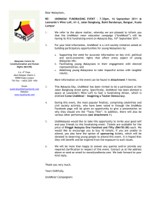 MalaysiaKu Fundraising letter