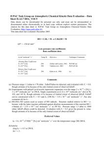 Data Sheet II.A2.7 HOx_VOC5 - IUPAC Task Group on Atmospheric