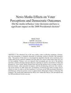 News Media Effects on Voter Perceptions and Democratic Outcomes