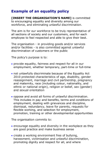 Example of an equality policy