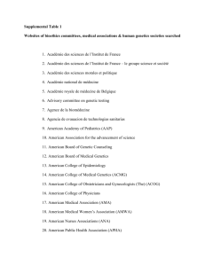 Supplemental Table 1 Websites of bioethics committees, medical