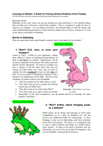 Learning to Debate- A Guide for Primary School