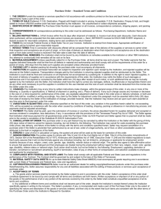 PO Terms and Conditions