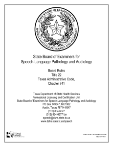 Speech Rules Word format - Texas Department of State Health