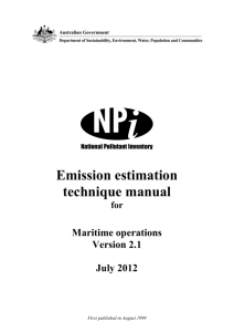 Emission estimation technique manual for Maritime operations