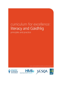 Literacy and Gàidhlig : Principles and practice