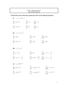 Partial Differentiation and Production Functions