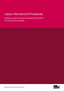 Labour hire procedures for residential services in Victoria (doc 280.5