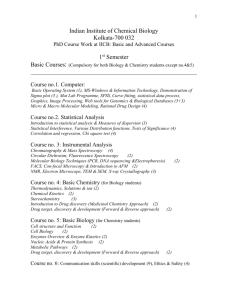 PhD Course Work in Indian Institute of Chemical Biology