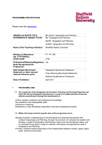 PROGRAMME SPECIFICATION Please view the disclaimer