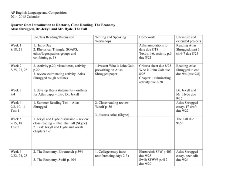 AP English Language And Composition 2014