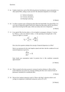 Optical Comms 2007 (Winter) questions and solutions