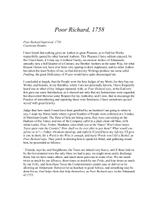 Poor Richard, 1758