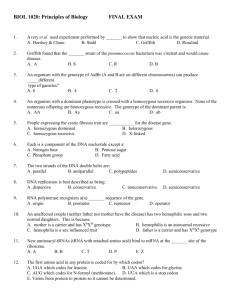 BIOL 1020: Principles of Biology