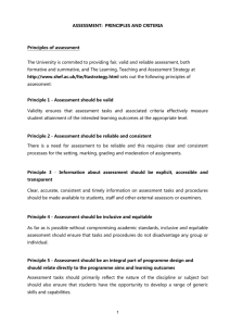 Assessment Criteria - University of Sheffield