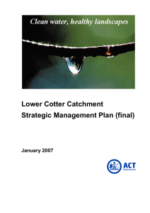 Lower Cotter Catchment - Territory and Municipal Services