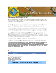 Sustainable Landscaping Survey