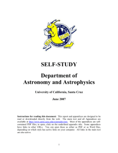 ASTRONOMY 5 - UCSC - Department of Astronomy and Astrophysics